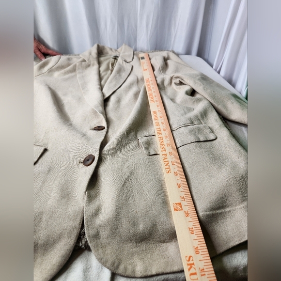 Women's Linen Blend Spring Blazer A New Day Natural Tan Size XXL - Picture 10 of 15